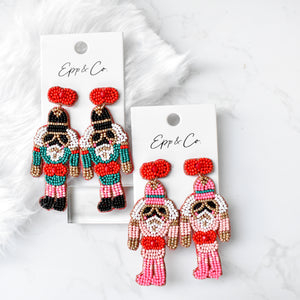 Red and Teal Nutcracker Drops