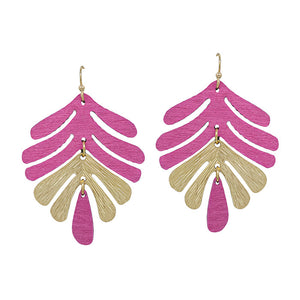 Pink Geo Wood Drops