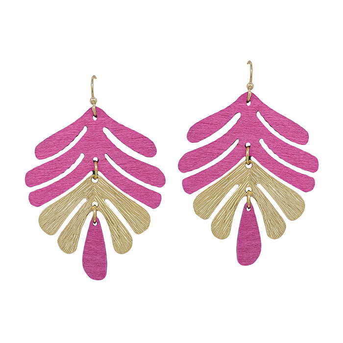 Pink Geo Wood Drops