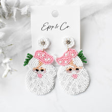 Load image into Gallery viewer, Holly and Pink Vintage Santa