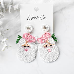 Holly and Pink Vintage Santa