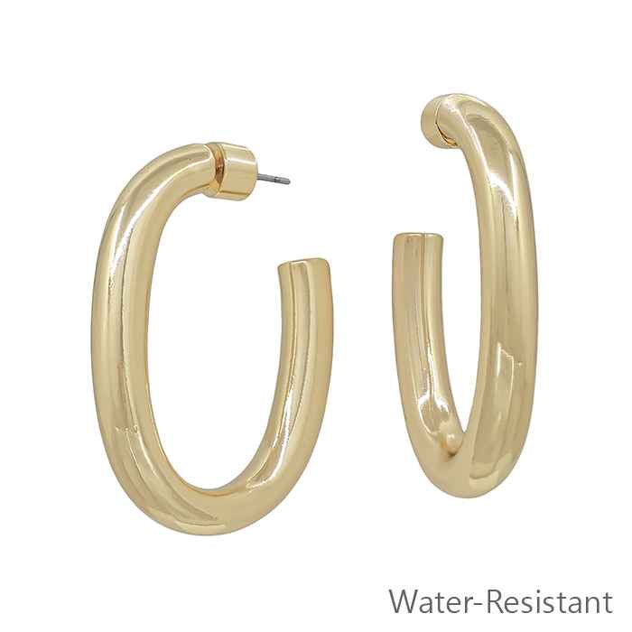 Gold Cylinder Hoops