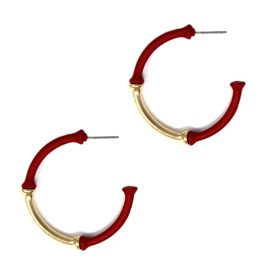 Red and Gold Bamboo Hoops