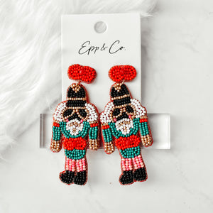 Red and Teal Nutcracker Drops