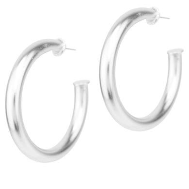 Large Silver Hoops